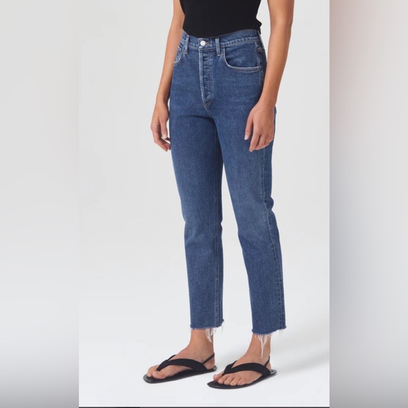 HOST PICK ❤️🥰AGOLDE RILEY HIGH RISE STRAIGHT CROP - ESCAPE - Picture 1 of 14